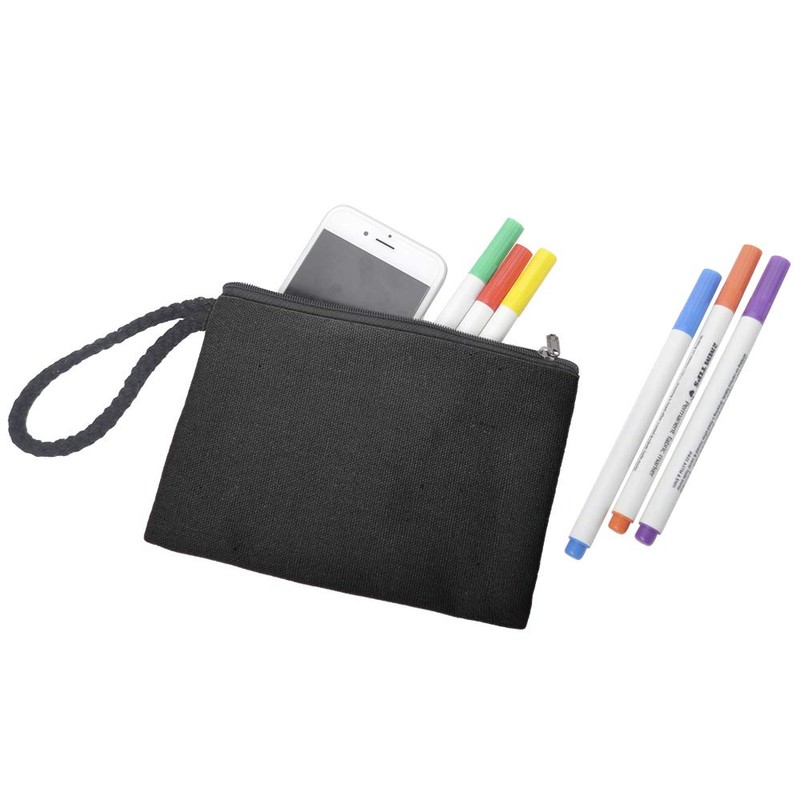Aspire 12 Stück 100% Baumwoll-Canvas Reißverschlussbeutel DIY Blanko Stoffbeutel Tasche