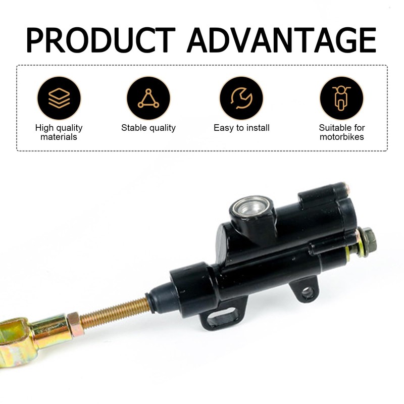 Anyhut 1 PC Rear Brake Master Cylinder, Foot Hydraulic Brake