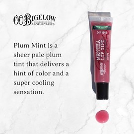 C.O. Bigelow Plum Mentha Lip Tint Trio, paquete de 3 brillos de labios tintados morados con aceite de menta, acabado de alto brillo, 0.5 onzas