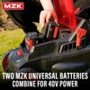 MZK 40V(2 x 20V) 13”Cordless Electric Lawn Mower,with 4-Position Height