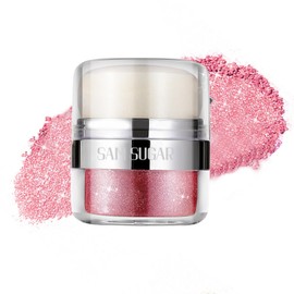 Afmicat Body Shimmer Powder, 1PC Glitter Highlighter Powder for Face, Liquid Highlighter Blush Body Glow Shimmer Powder Fairy Brightening Makeup Stick for Eyes, Hair (Pink, 1.13 Oz)