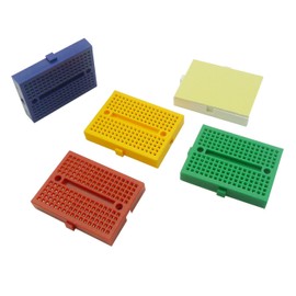 KKHMF 5pcs SY-170 Mini Breadboard Colorful Breadboard Solder Prototype Test 170 Tie Point