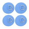 4PCS D Ring Patch PVC Round Shape Strong Stainless Steel