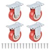 PATIKIL 2" Rigid Caster Wheels, 4 Pack Silent Fixed Plate
