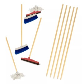 MDJ 5 Bastones/palos D Madera De Pino Para Escoba/trapeador Etc