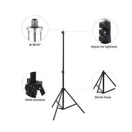 Letusto Multi-Function Tripod Wall-Mounted Infrared Thermometer, Cameras, Adjustable Stand, Schools, Businesses, Offices, Restaurants up to 72inches (Stand Only) (25)