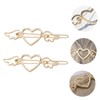 Baluue 2pcs Heart Hairpins Wing Design Non- Hair Styling Grips
