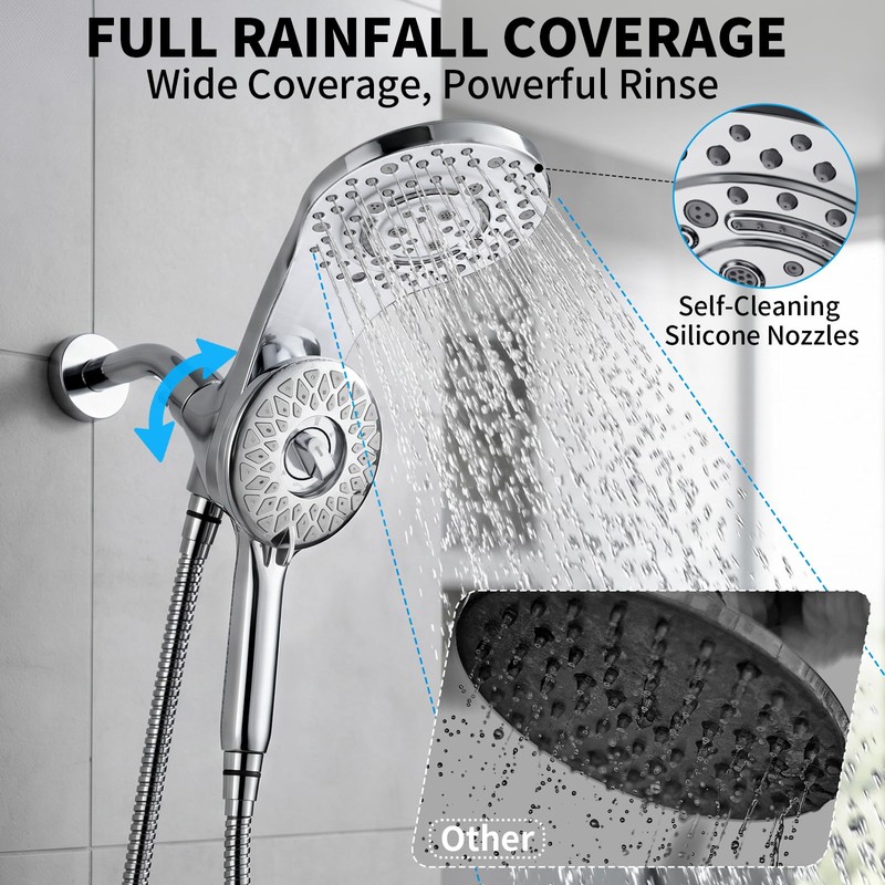 EMBATHER Shower Heads With Handheld Spray Combo High Pressure 2