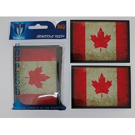 Max-Pro 100 Canada Canadian Flag Shuffle-Tech Sleeves Iconic Flags Collection (fits Magic/MTG Cards)