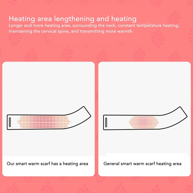 Heating Scarf Cotton Comfortable Concealed Button Washable USB Heated Scarf