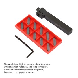 MGEHR1212-3 Lathe Cut Off Grooving Parting Tool Holder with 10pcs Inserts 12x12mm