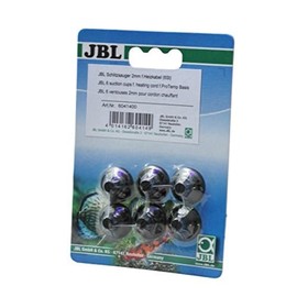 JBL 6 suction cups f. heating cord f.ProTemp Basis, Holder for heating cables of 2 to 4 mm diameter in aquariums and terrariums, 6 pcs.