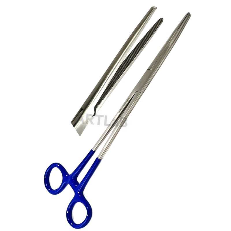 Premium-10" Vinyl Grip Locking Straight & Curved Hemostat-Hemostat Forceps- Stainless