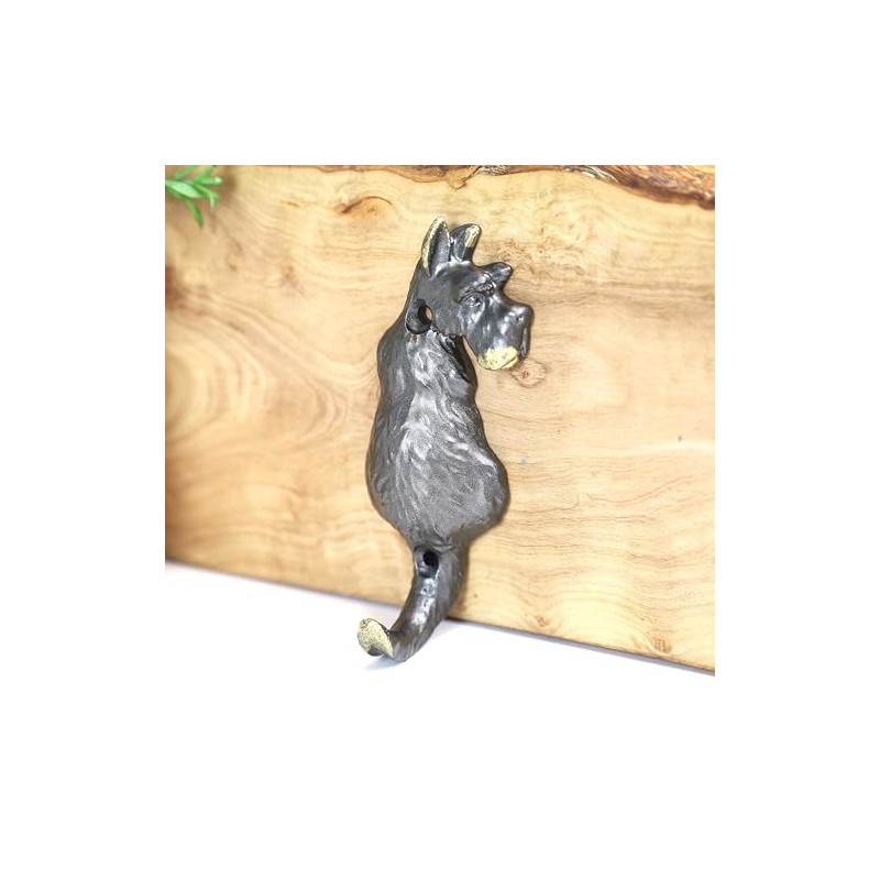 Fyne-Finds Cast Iron Hook Rustic Vintage Scottie Dog Tail Hook
