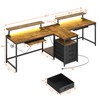 DOMICON 94.5'' Extra Long Computer Desk with Power Outlet &