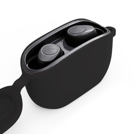 WUWOCJ Case Cover Compatible with JBL Wave 100TWS Soft Silicone Protective Case with Carabiner (Black)