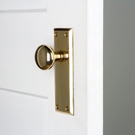 Nostalgic Warehouse New York Door Knob with Plate