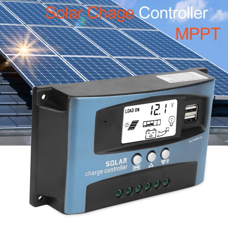 KIMISS Controlador de carga solar con pantalla LCD, MPPT 40/50/60/100A