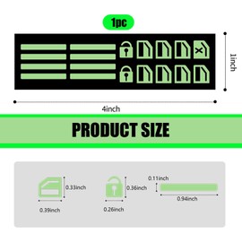 Neferta 1 PC Car Switch Window Button Stickers, Control Switch Night Light Stickers, Car Night Safety Luminous Lifter Modification Decals, Universal for Most Cars (Fluorescence Green)