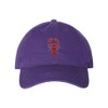 One Size Purple Dad Lobster Embroidered Hat