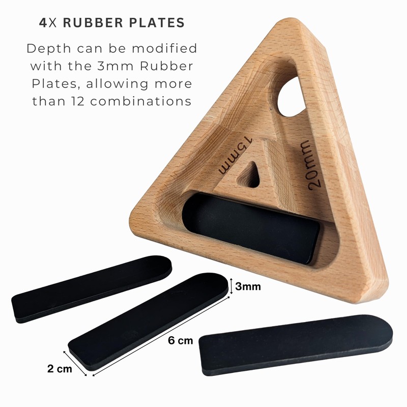 Bellaroca® | Climbing Hangboard Triangle, Set of 2 Portable Fingerboards
