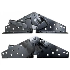 Lheng A Pair Black Sofa Bed Bedding Furniture Adjustable 3-Position Angle Mechanism Hinge Hardware