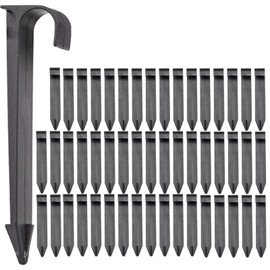 JVHLOV Pack of 50 Garden Hose Anchor Ground Spike Mounting Anchor, Ground Anchor, for Drip Hose Pearl Hose Plug-in Fork, for Drip Irrigation Line (50)