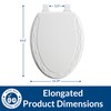 Mayfair Sculptured Ivy Toilet Seat, Easy Clean Hinges with Durable