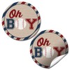 Baseball Baby Shower Stickers for Boys - 40 2" Round