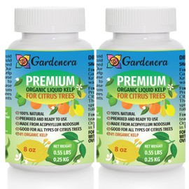 Gardenera Organic Liquid Kelp Fertilizer for Citrus Tree - 16 oz - Optimal Care for Your Citrus Fruits Growth and Flavor