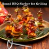 CHENGLAI 50 Pcs 3.54 Inch Round Stainless Steel Skewers for