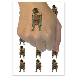 Troll Ugly Monster Fantasy Fairytale Creature Temporary Tattoo Water Resistant Fake Body Art Set Collection - 54 1" Tattoos (1 Sheet)