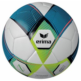 Erima Unisex - Adult Hybrid Training 2.0 Football (7192402), Mykonos Blue/Lime, 5