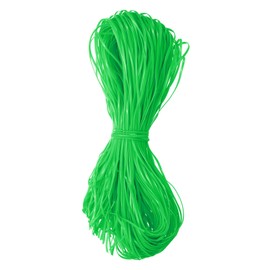 sourcing map 100pcs Plastic Landyard String, 1m Gimp Boondoggle String Plastic Lacing Cord, Landyard Weaving Cord for Bracelet Making, DIY Crafts, Green