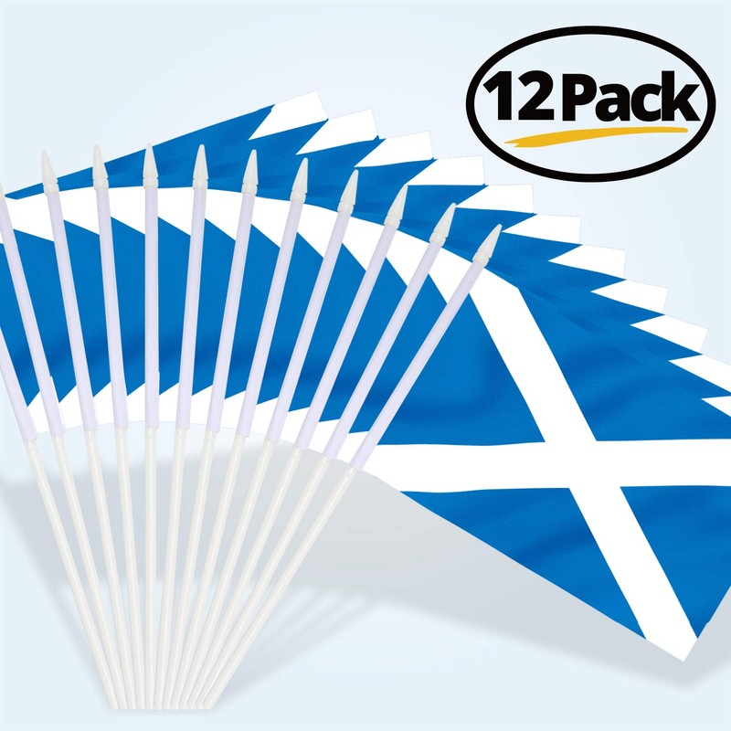 Anley Scotland Mini Flag 12 Pack - Hand Held Small
