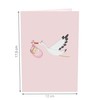 PaperCrush® pop up card baby birth girl - 3D birthday