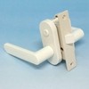 Kuriki Manufacturing WH-W30 Resin Lever Handle Set for Bathrooms, KU-AP4-2D-WH-W30