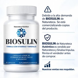 Biosulin 60 Cápsulas Vitaminas Calcio Magnesio