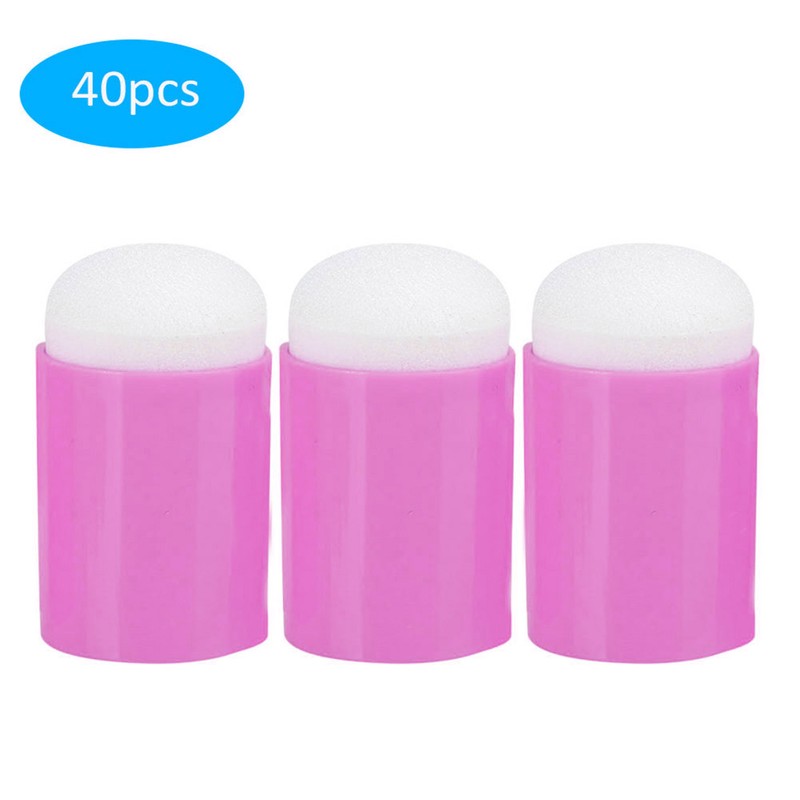 40pcs Finger Sponge Daubers Art Ink Stamping Card Craft Drawing