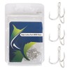 20Pcs High Carbon steel Strength Sharp Treble Hooks with Barb