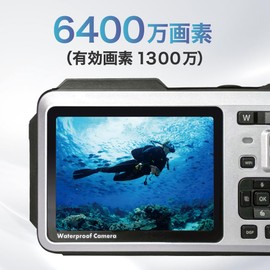 BLUEWIDE IP68 Waterproof Compact Digital Camera, Dustproof, Shockproof, 64 Megapixels, 4K Videos, Autofocus, Digital Zoom, 16x, Wi-Fi, CALS Mode, Silver