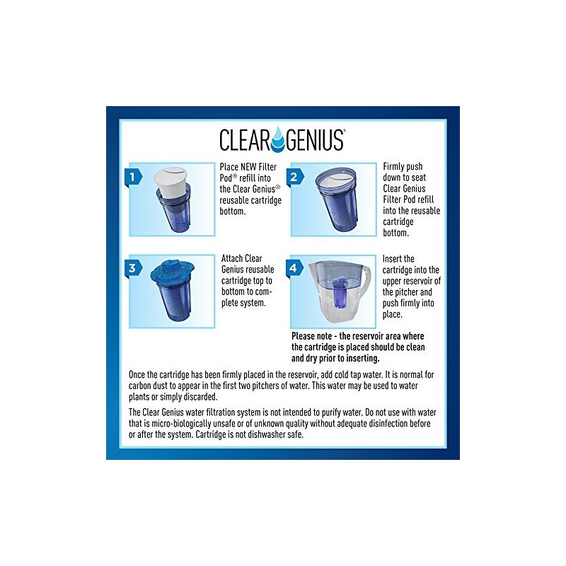 Clear Genius Filter Pod Refills (Pack-3) SR-3, Includes 3 Filter