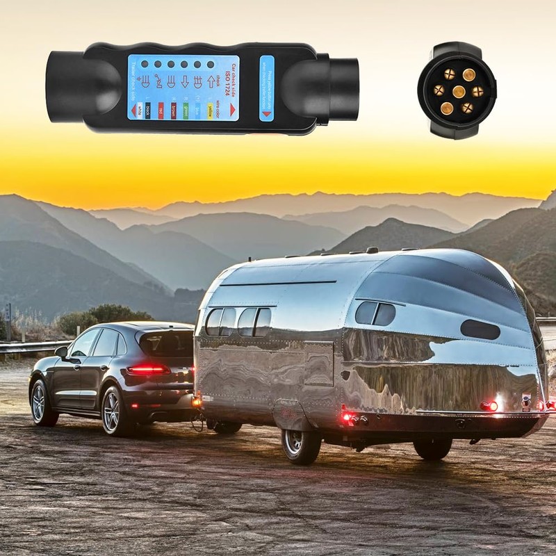 Lwuey European Standard 12V 7 Pin Trailer Tester Plug, Trailer