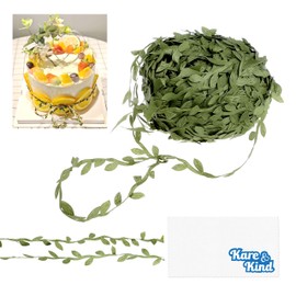 Kare & Kind Artificial Vine - 80 Meters (262 Ft.) - Green Faux Hanging Plant Leaves - for Home, Office, Party, Wedding and Christmas Decoration - DIY, Arts, Crafts - Wall Decor, Ribbon