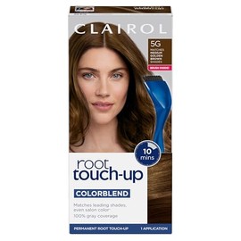 Clairol Nice 'n Easy Root Touch-Up, 5G Medium Golden Brown, Permanent Hair Color, 1 Kit (PACKAGING MAY VARY)