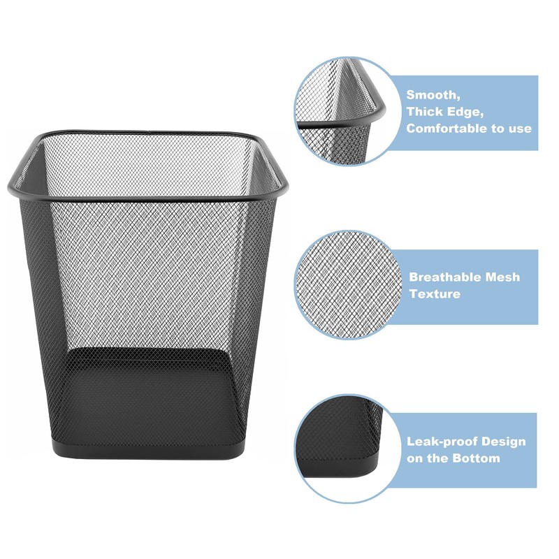 D.RECT Metal Bin Mesh 18L - Bedroom Bin, Trash Can,