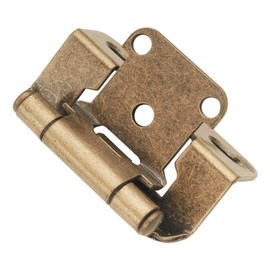 Wrap Around Pair Door Hinges (Set of 2) Finish: Antique Brass