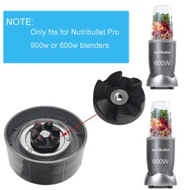 Rubber Blade Gear & Top Base Gear with Shock Pad Replacement for NutriBullet 600W 900W Blender NB-101B NB-101S NB-201 (1 Set)