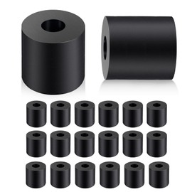 Rubber Spacer 1 Inch OD x 3/8 Inch ID x 1 Inch Thickness Rubber Bushing Round Thick Washers Spacers Anti Vibration Neoprene Rubber Cylinder with Hole for Home Hardware Car Accessories - 6 Pcs