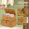 3 Pcs Hay Storage Basket - Handmade Woven Box With